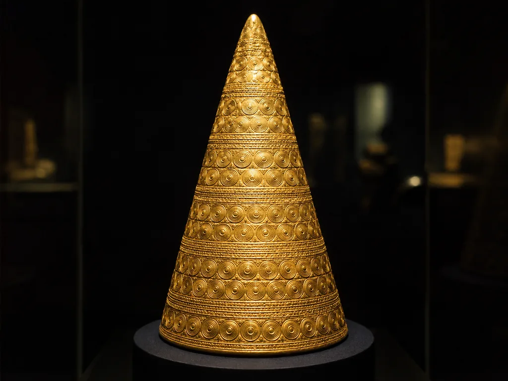 Der Berliner Goldhut im Museum f&uuml;r Vor- und Fr&uuml;hgeschichte
